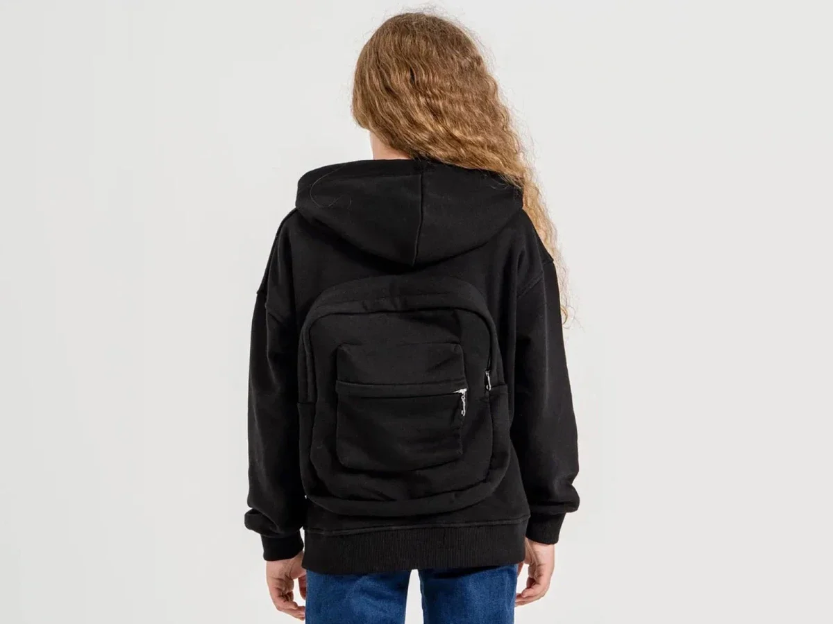 Girls' Hooded Sweatshirt with Backpack - ÖZ Bebe - by Peralane