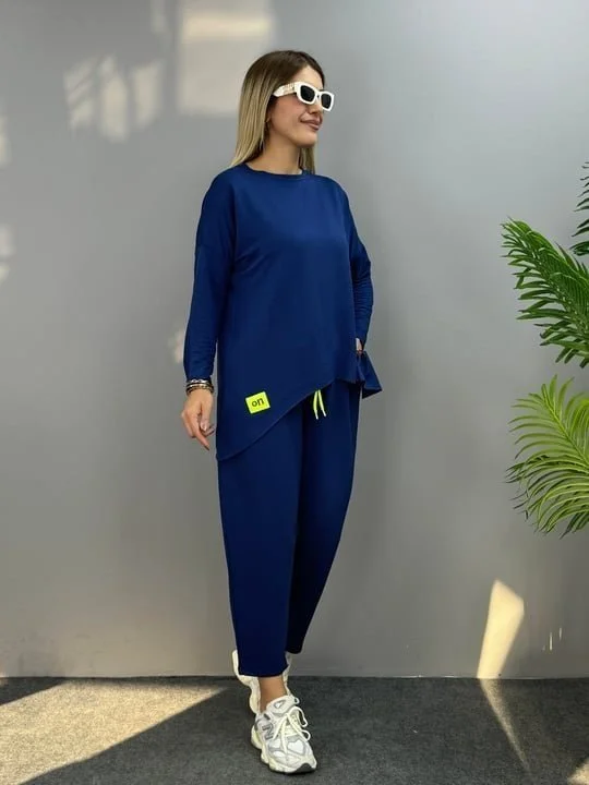 Women's Long Sleeve Patch Detail Two-Piece Lounge Set - Janes - by Peralane - photo 4
