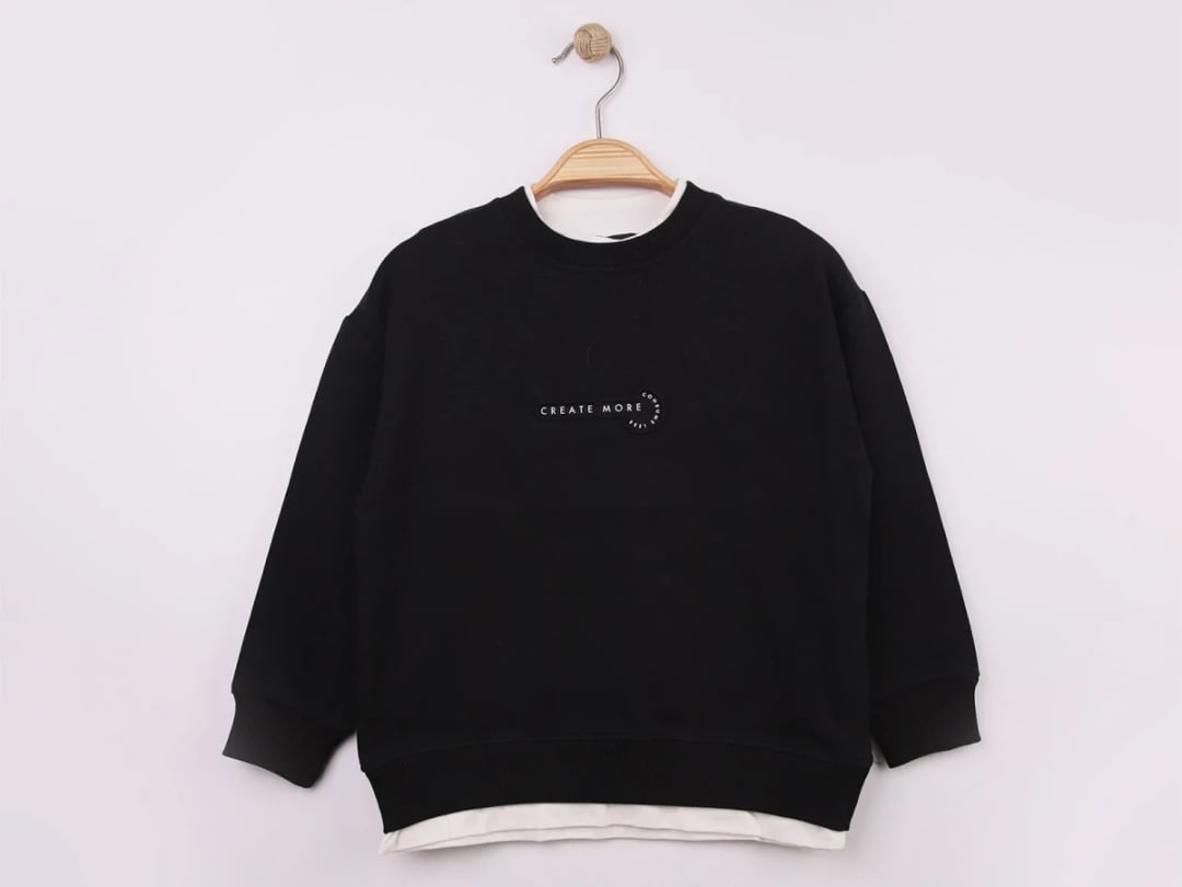 Create Print Boys' Sweatshirt - Black - First Kids - by Peralane
