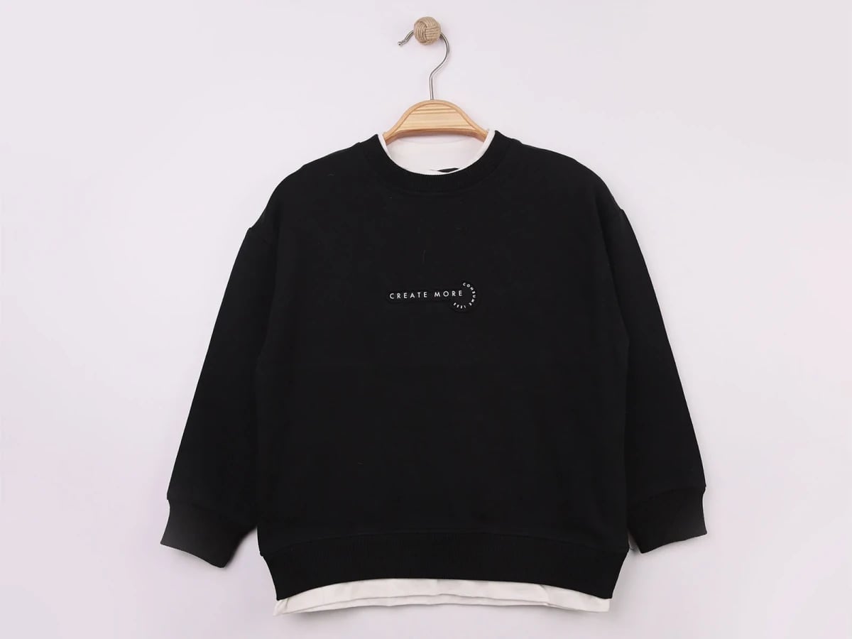 Create Print Boys' Sweatshirt - Black - First Kids - by Peralane