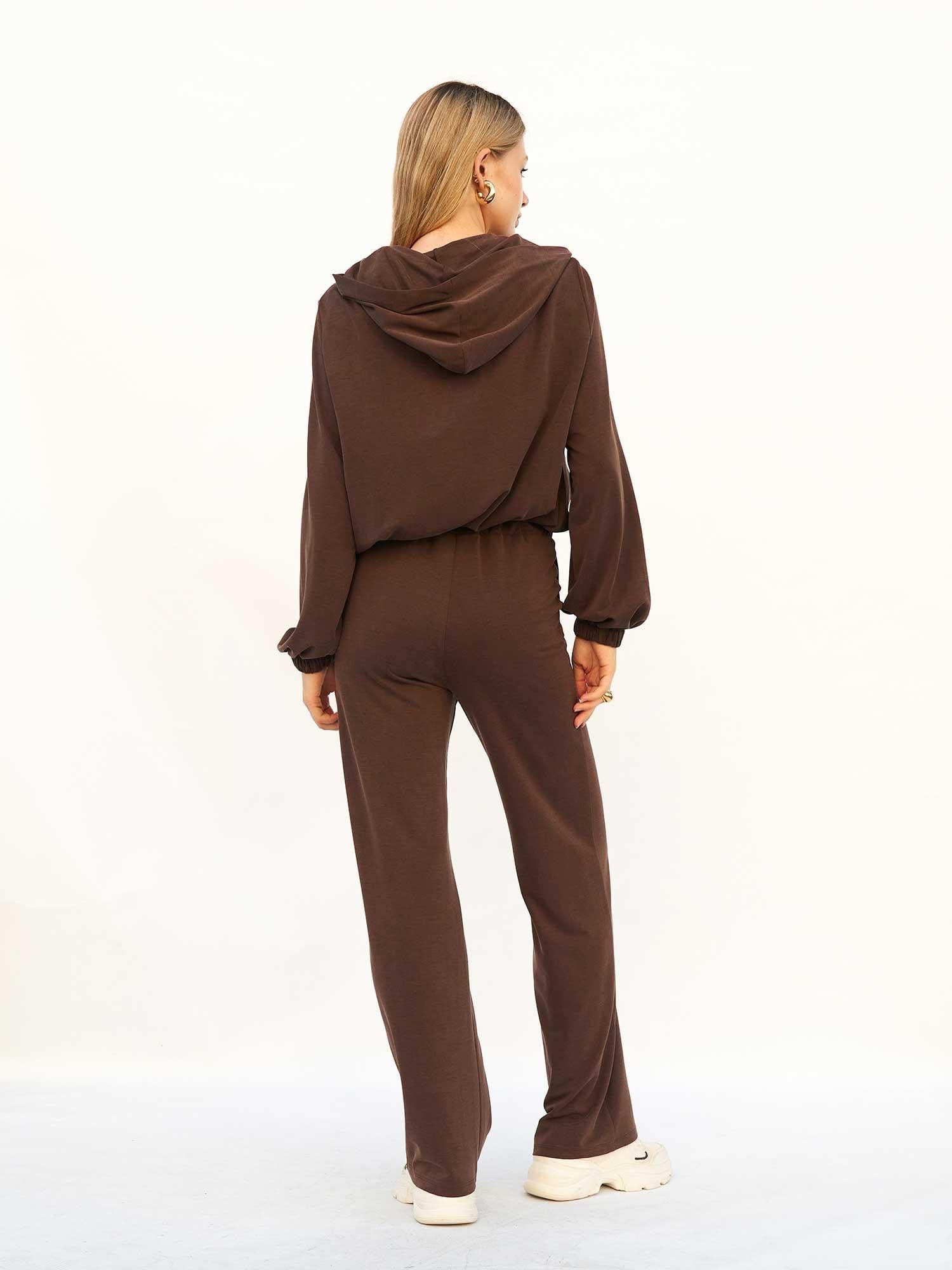 Hooded Knit Bomber Set with Trousers - Lefon - by Peralane - photo 3