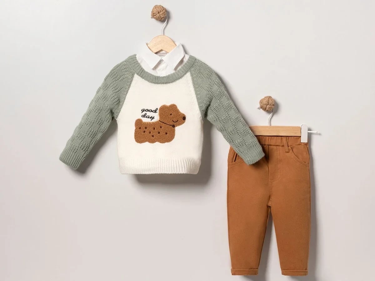 Dog Detail 3-Piece Baby Boys' Set - Eymus - by Peralane