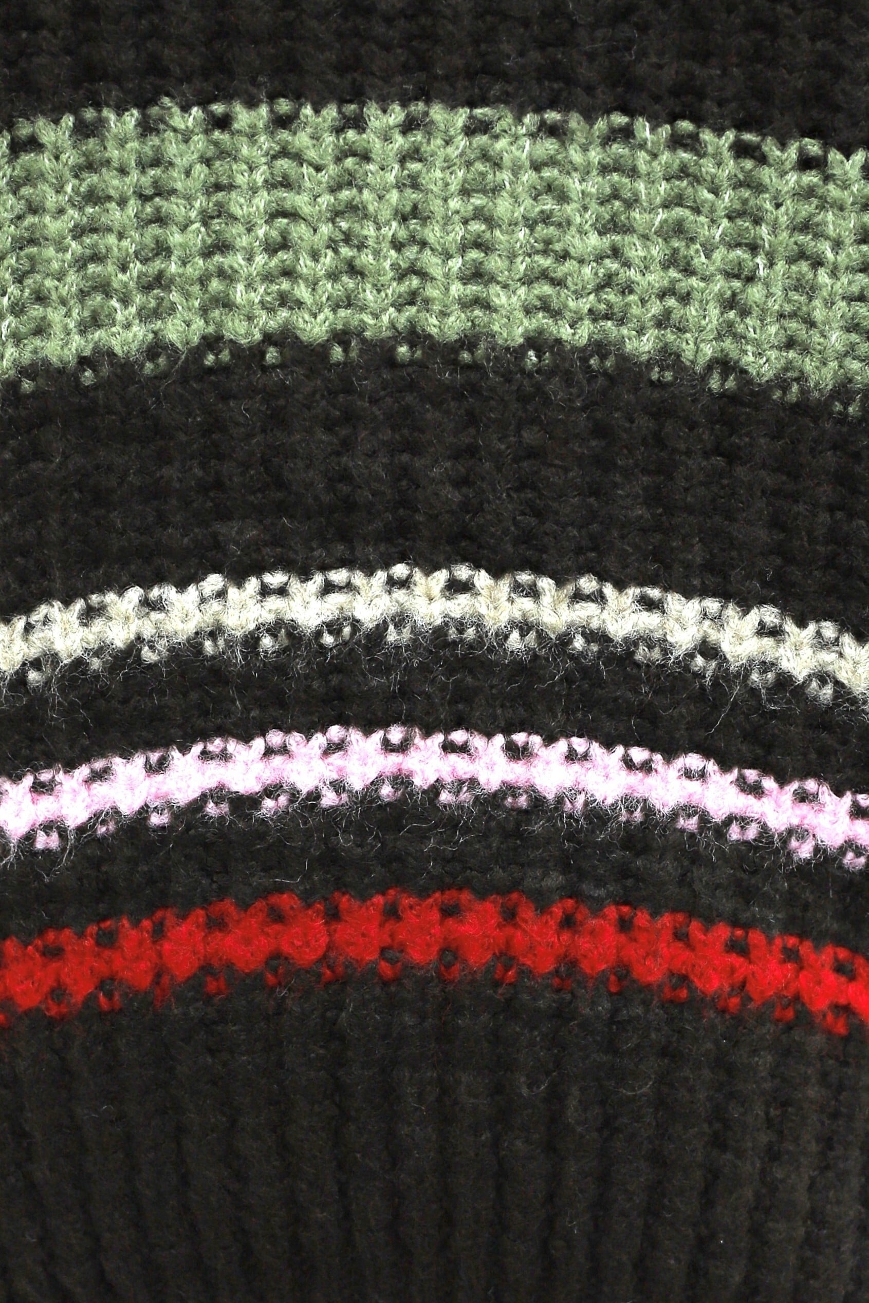 Striped Thick Knit Crew Neck Sweater - Dark Brown - Podyumplus - by Peralane - photo 6