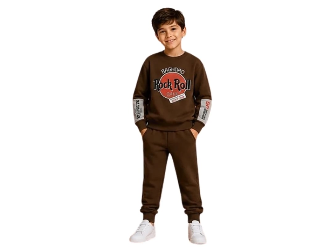 Rock Roll Print Boys' Tracksuit Set - Miss Melinda - by Peralane
