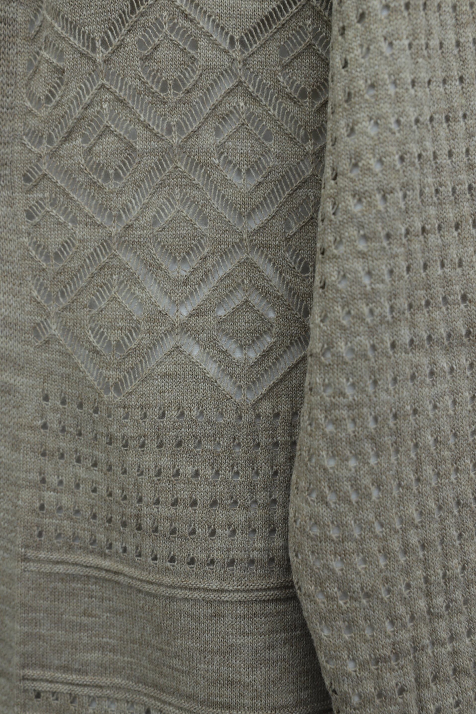 Openwork Knit Cardigan - Light Beige - Podyumplus - by Peralane - photo 5