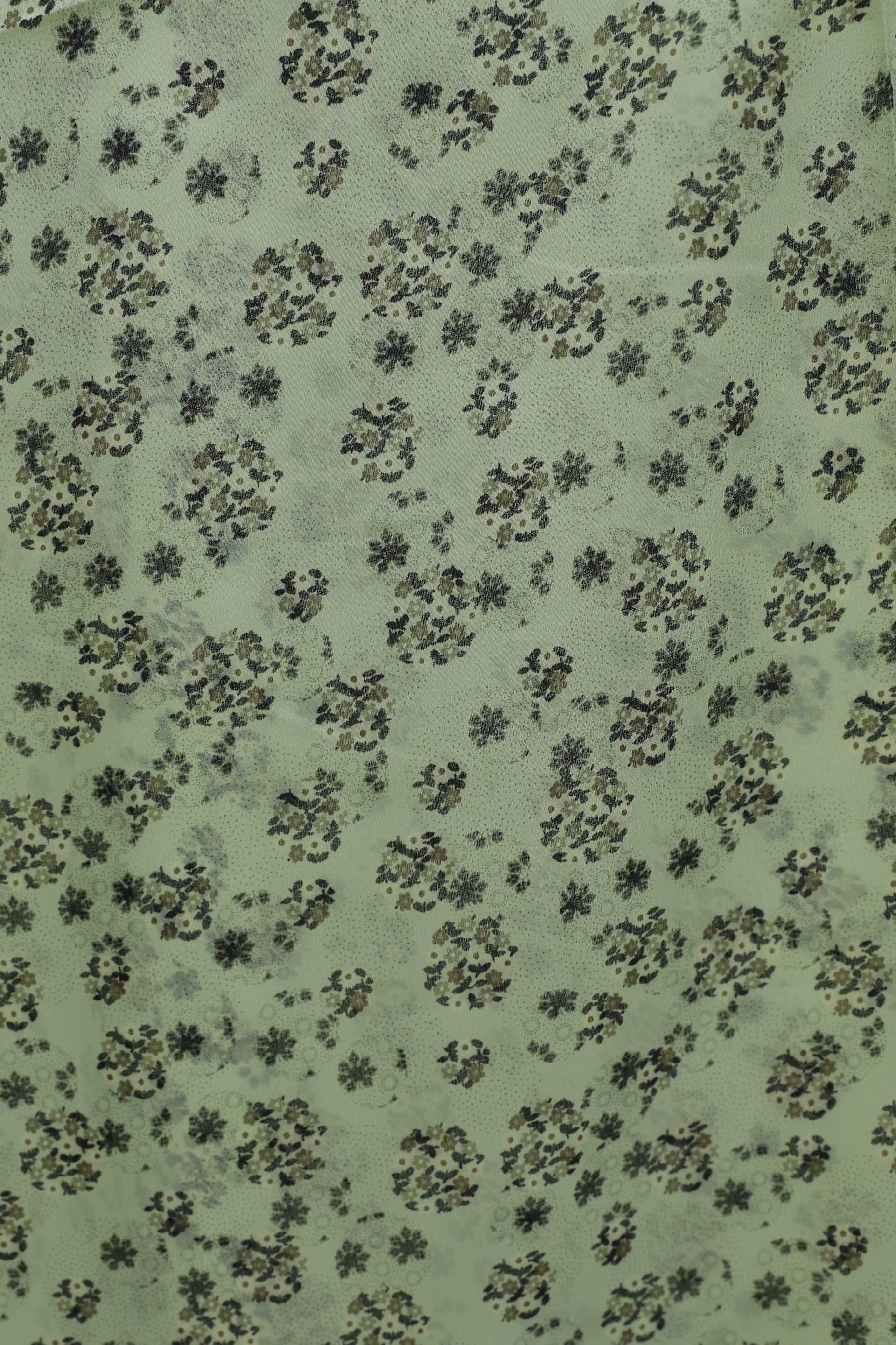 Mint Green Floral Patterned Voile Scarf - Podyumplus - by Peralane - photo 3