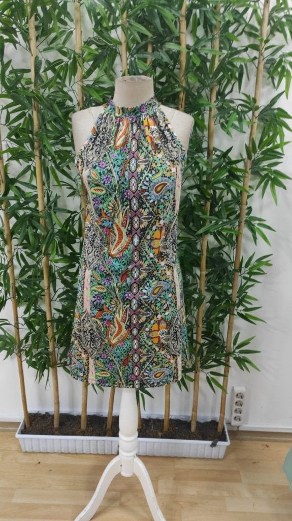 Women's Sleeveless High Neck Paisley Floral Print Midi Suprem Dress - Janes - by Peralane - photo 6