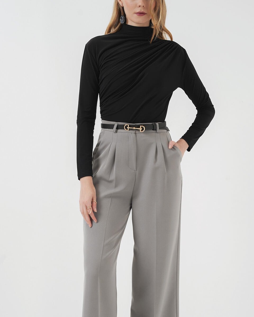Sandy Blouse with Shirred Details - Black - Bigdart - by Peralane - photo 6