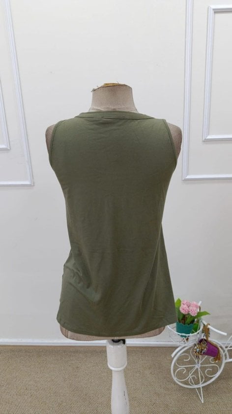 Women's Sleeveless Button-Front Viscose Blouse - Janes - by Peralane - photo 6