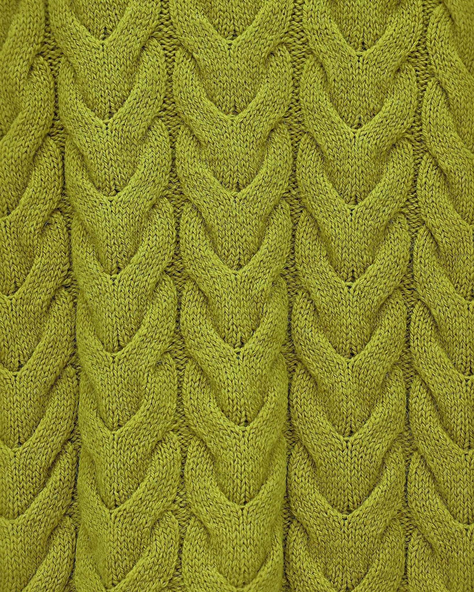 Knit Patterned Relaxed Crop Knit Sweater - Oil Green - Podyumplus - by Peralane - photo 4