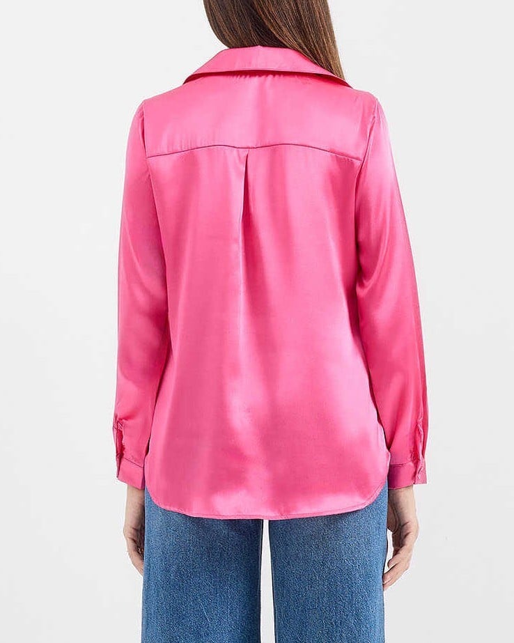 Lightweight Satin Blouse in Fuchsia - Bigdart - by Peralane - photo 7