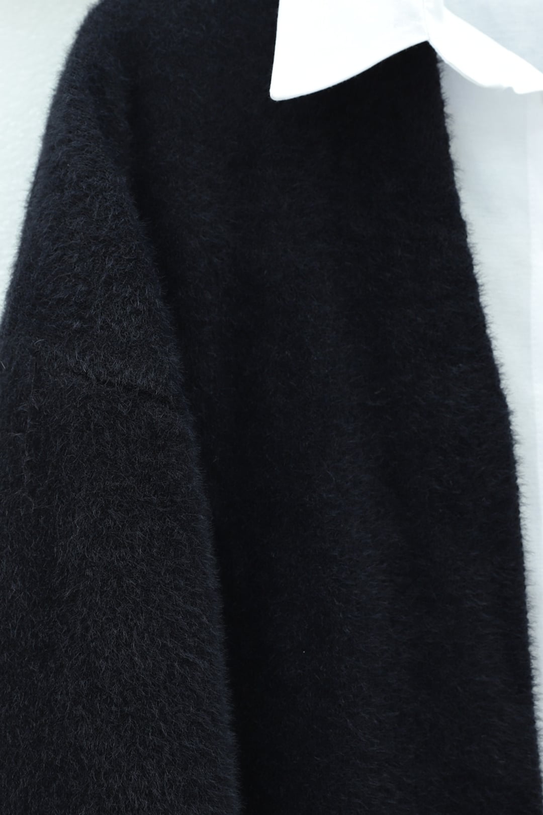 Long Fuzzy Cardigan - Black - Podyumplus - by Peralane - photo 2