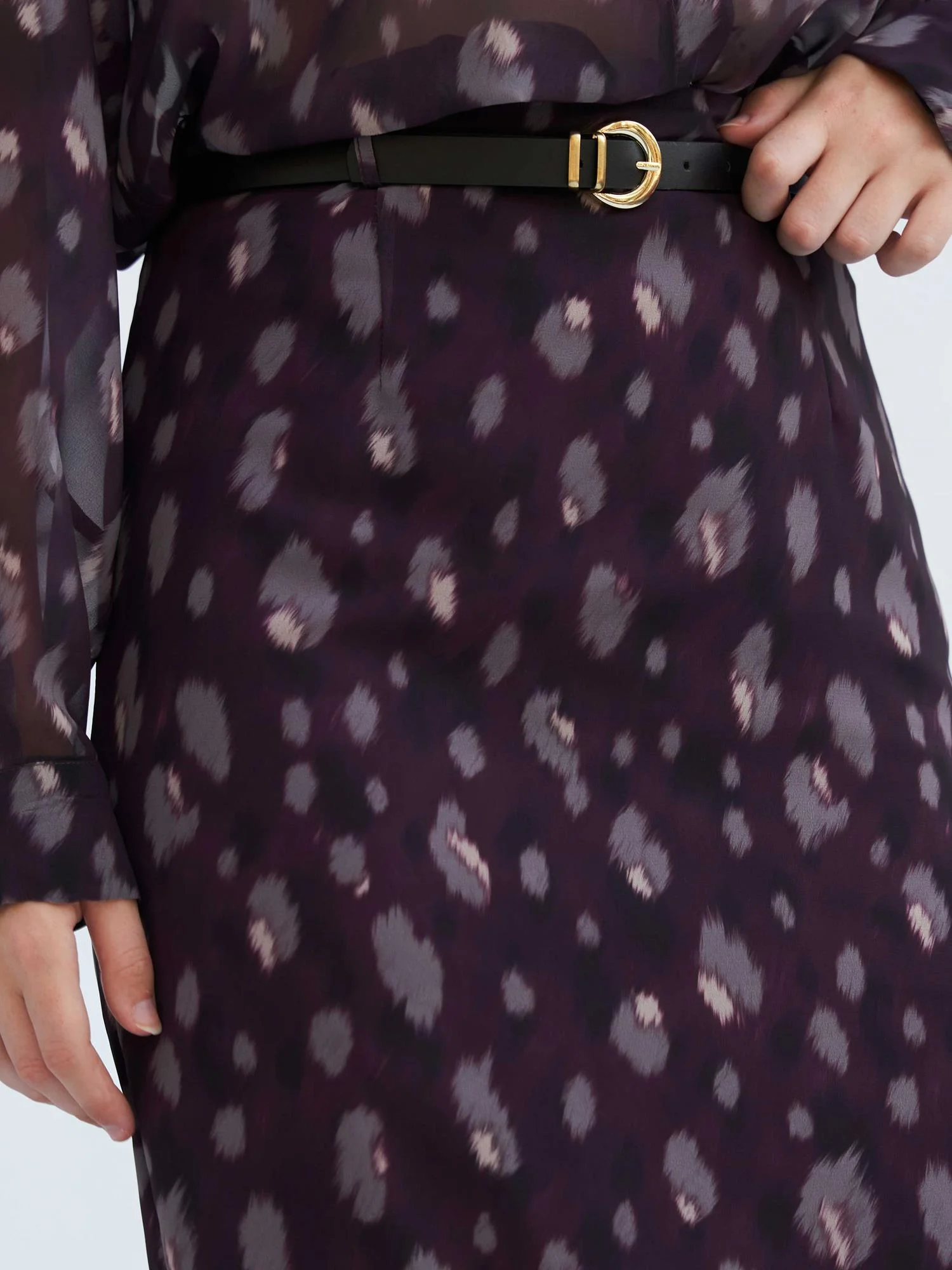 Patterned Maxi Skirt in Dark Purple - Lefon - by Peralane - photo 6