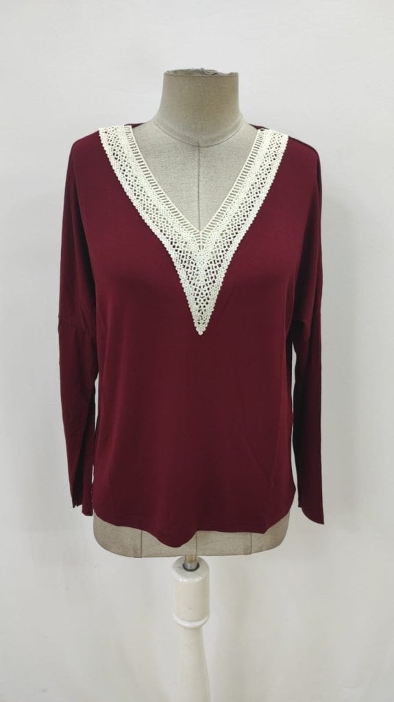 Women's Long-Sleeve V-Neck Batwing Sleeve Viscose Blouse - Janes - by Peralane - photo 4