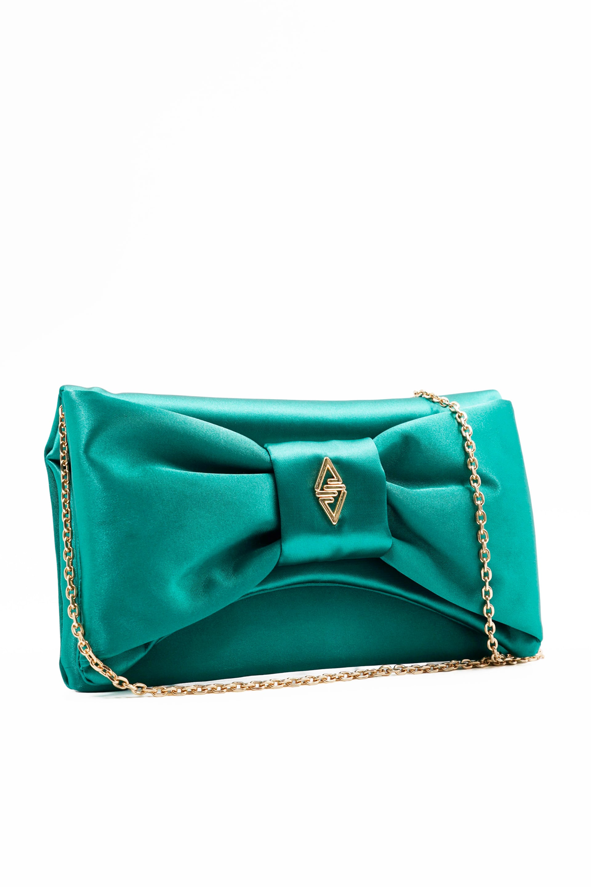 Yulia Teal Satin Detail Women's Hand and Shoulder Bag - Aron Atelier - by Peralane - photo 3