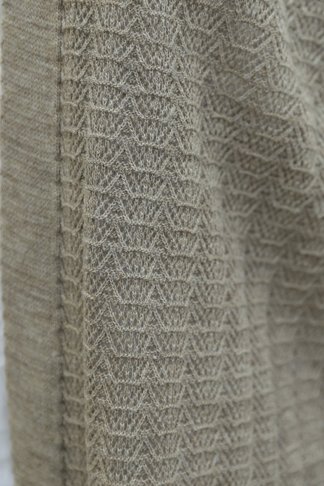 Open-Front Textured Knit Cardigan - Light Brown - Podyumplus - by Peralane - photo 6