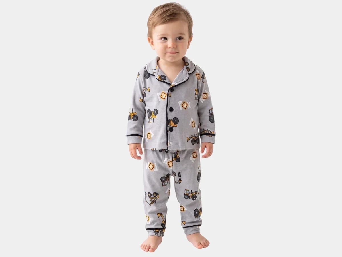 Boys' Construction Vehicle Print Pajama Set - Dolas - by Peralane