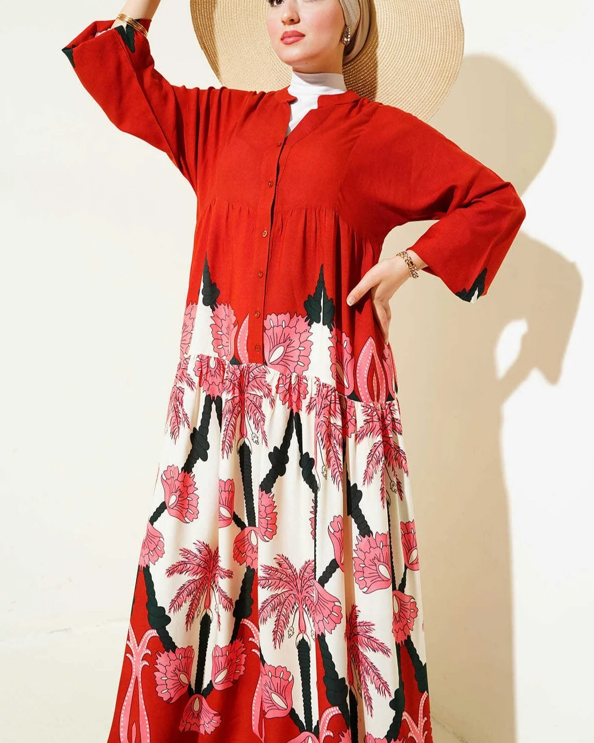 Women's Modest Dress with Floral Skirt - F.Bordo - Bigdart - by Peralane - photo 4