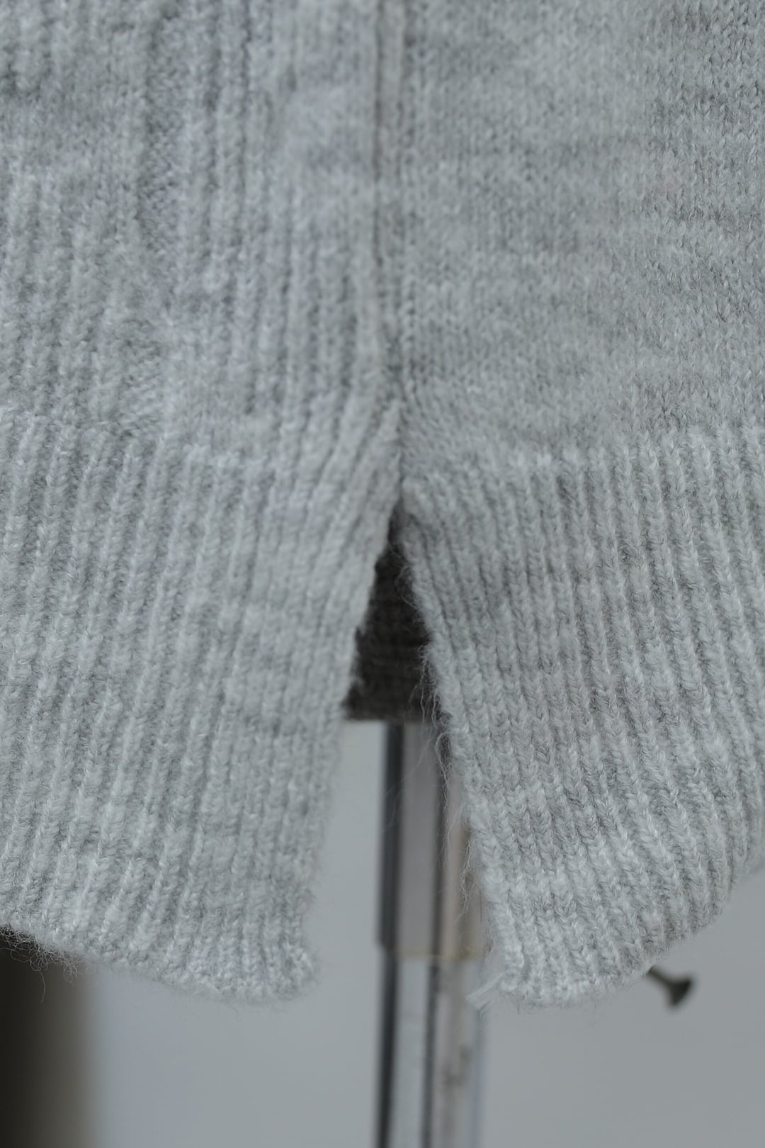 Pearl Sleeve Patterned Relaxed Knit Tunic - Light Grey - Podyumplus - by Peralane - photo 7