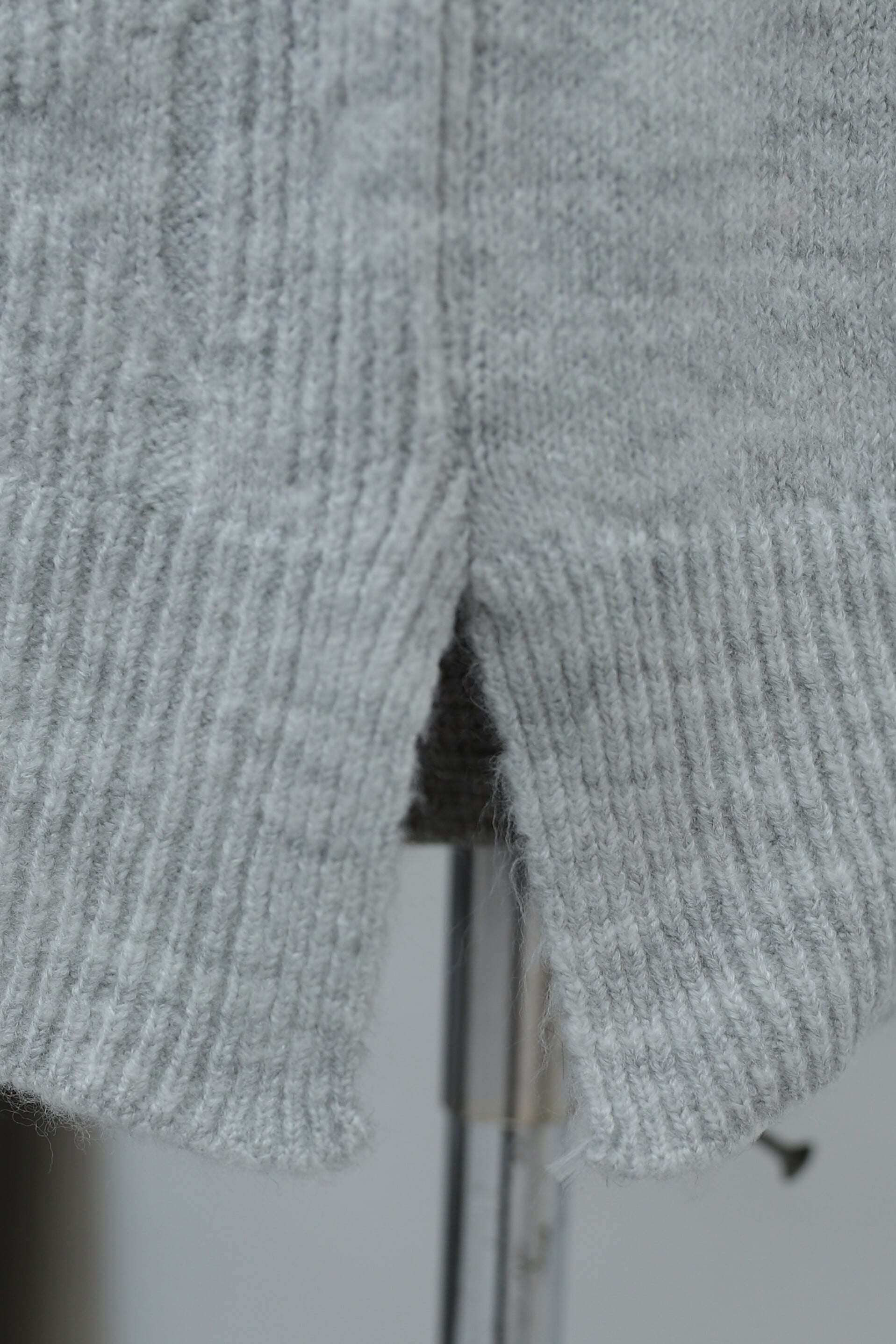 Pearl Sleeve Patterned Relaxed Knit Tunic - Light Grey - Podyumplus - by Peralane - photo 7