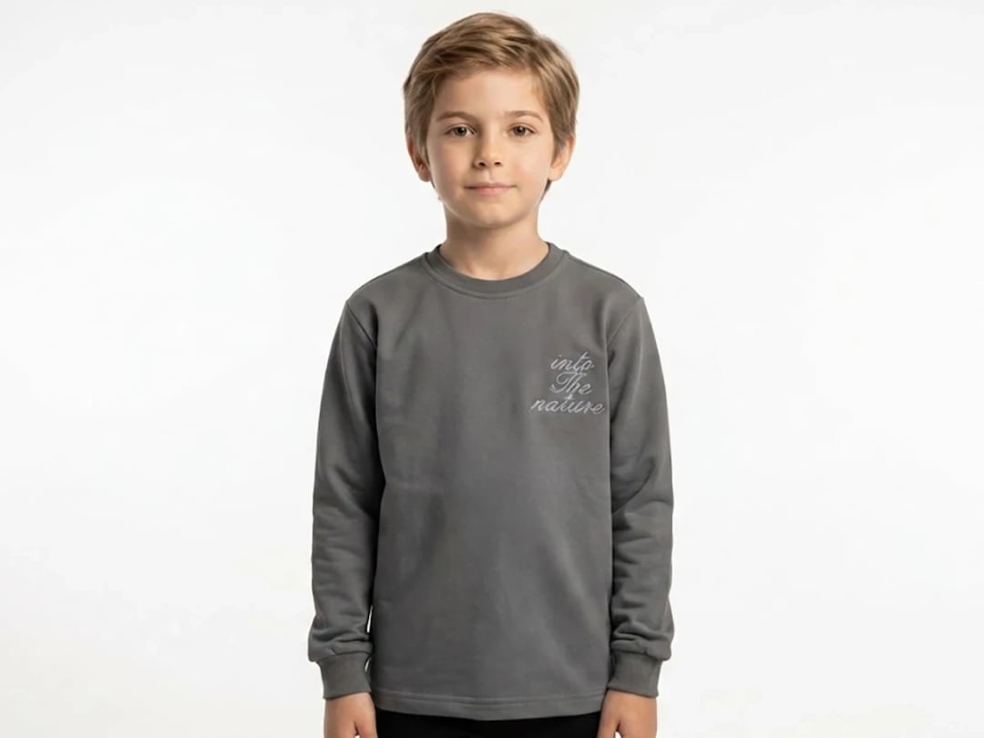 Boys' Grey Nature Print Sweatshirt - Tanem Kids - by Peralane