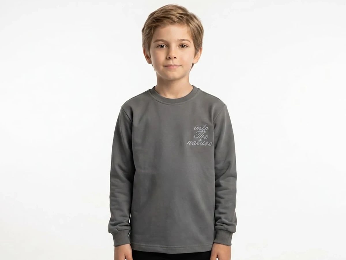 Boys' Grey Nature Print Sweatshirt - Tanem Kids - by Peralane