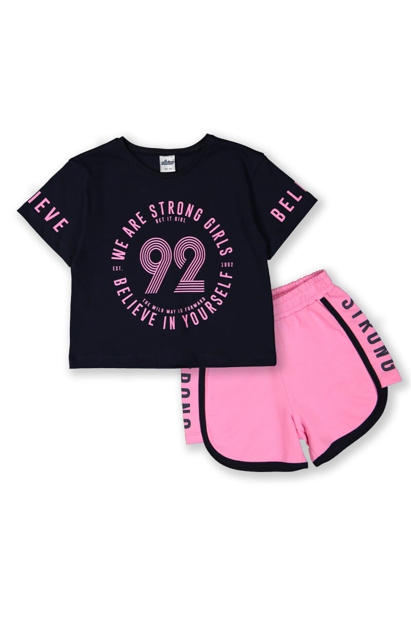 Girls' 2-Piece T-Shirt and Shorts Set 8-14Y 1025-22251 - 1025-22251 - Elnino - by Peralane