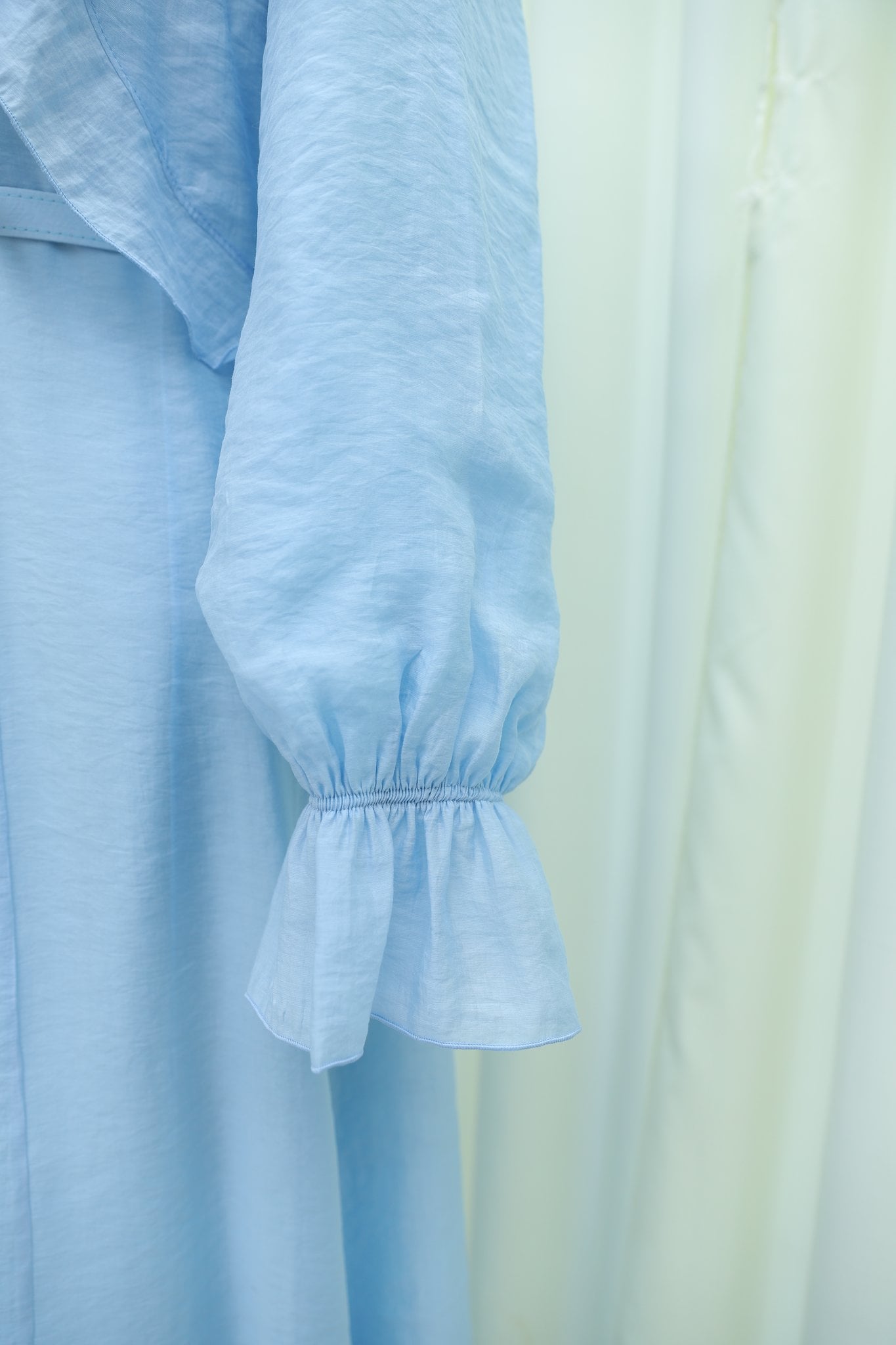 Women's Light Blue Tie-Neck Maxi Dress with Removable Bolero and Belt - Podyumplus - by Peralane - photo 8