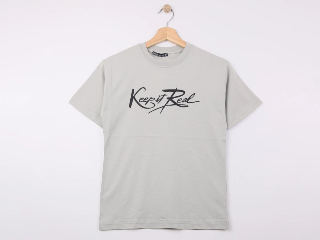 Keep It Real Printed Boys' T-Shirt - Light Green - First Kids - by Peralane
