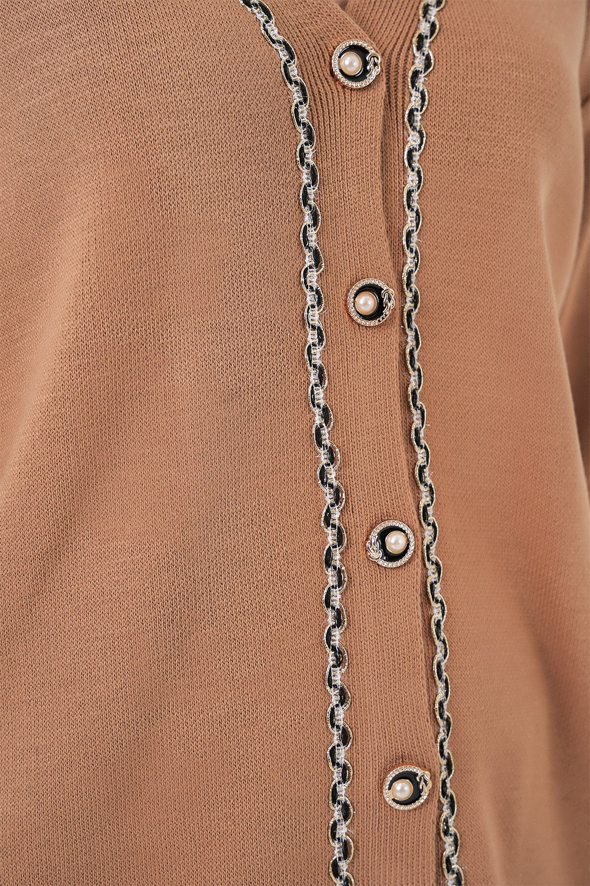 Women's Knit Cardigan and Wide-Leg Trousers Set - Brown - Bigdart - by Peralane - photo 7