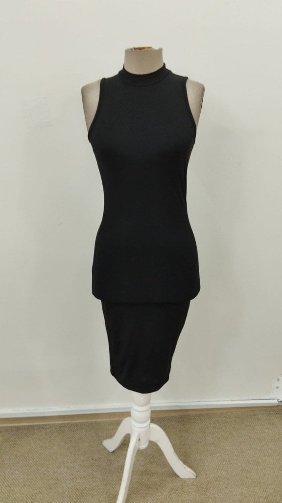 Women's Sleeveless Black Knit Midi Dress - Janes - by Peralane - photo 5