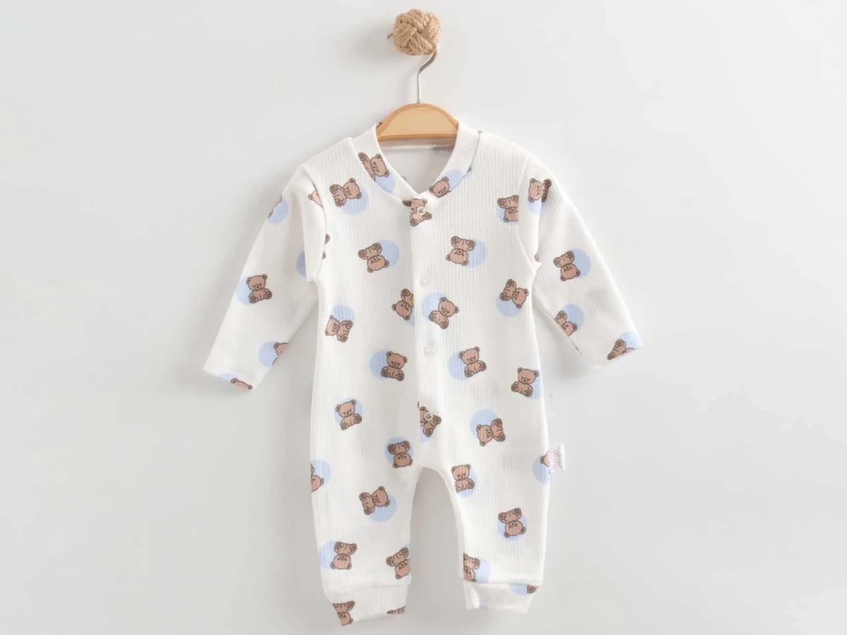Unisex Baby Romper with Bear Print - Pack of 3 - Nayinom - by Peralane