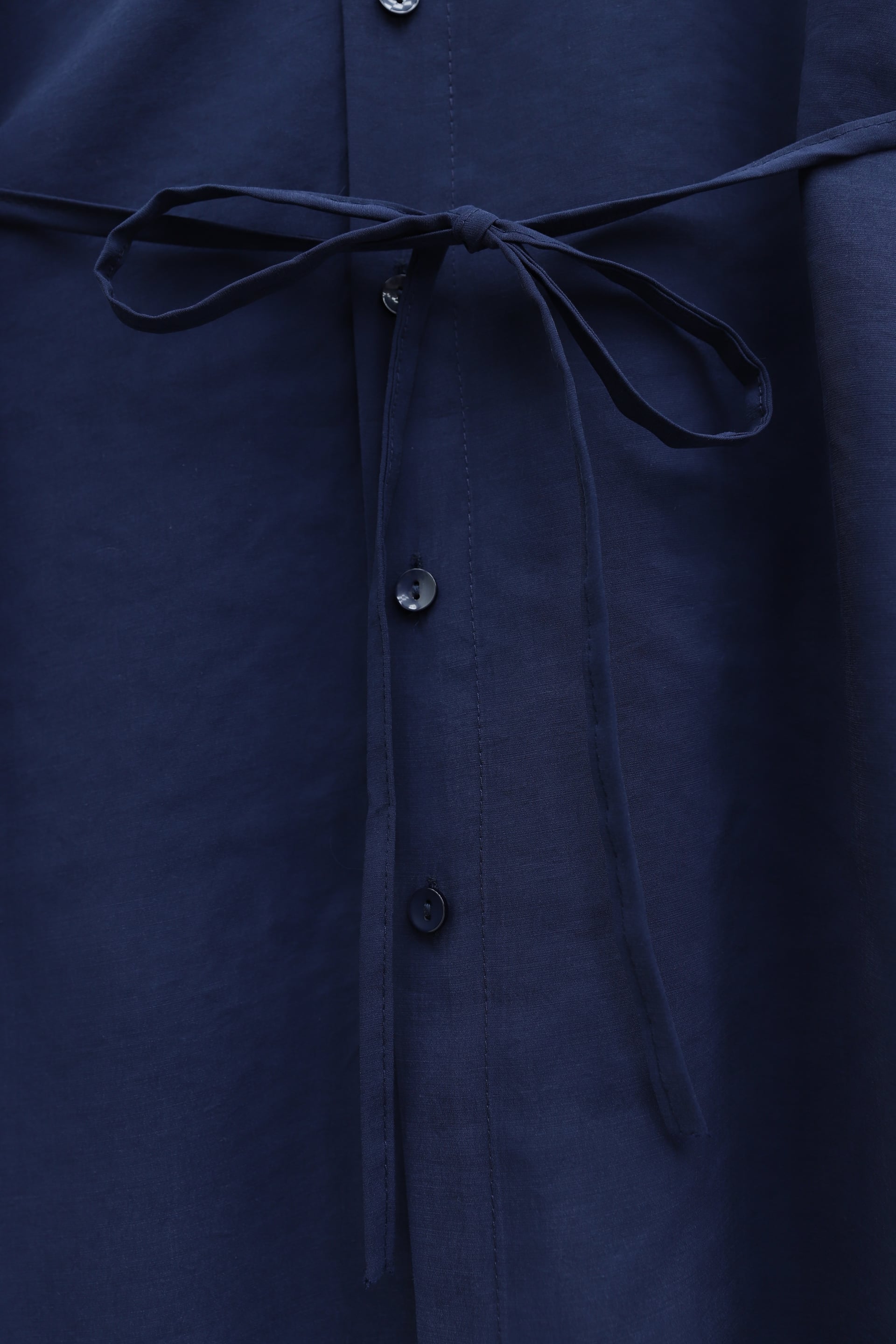 Navy Modal Two-Piece Set with Side Collar and Belted Waist for Women - Podyumplus - by Peralane - photo 5