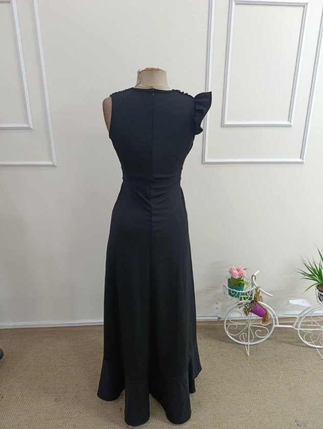 Women's Sleeveless Wrap Maxi Dress with Ruffle Trim - Janes - by Peralane - photo 6