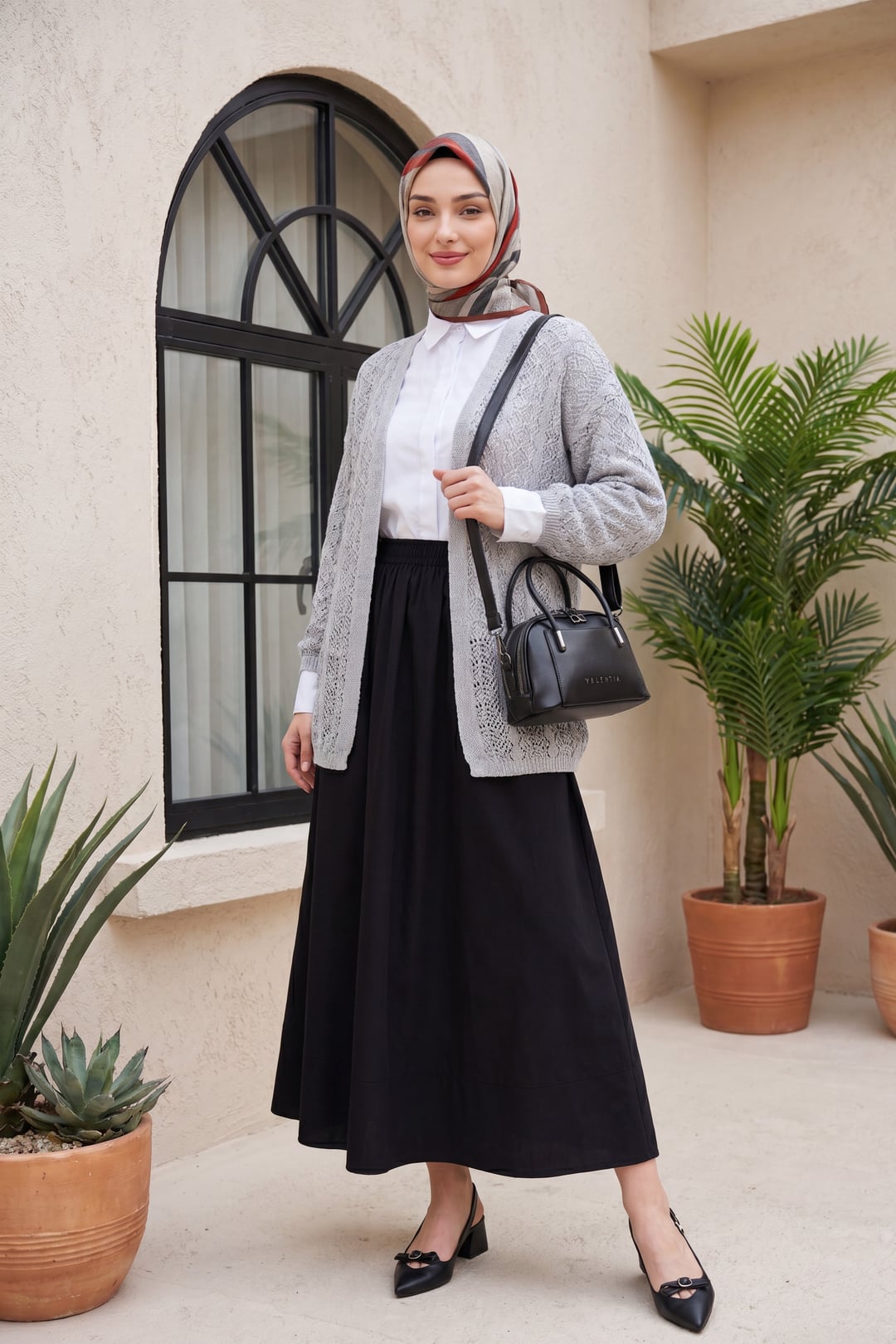 Half Sleeve Openwork Short Cardigan - Light Grey - Podyumplus - by Peralane - photo 5