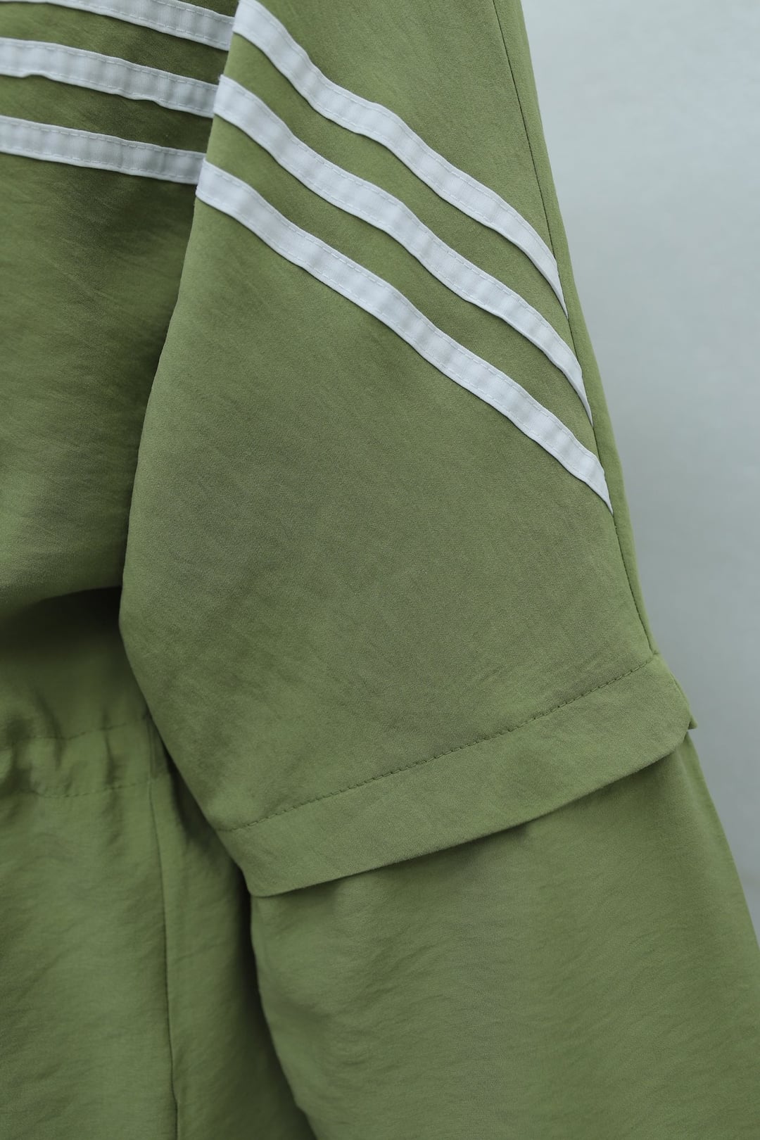 Collar Striped Tracksuit with Elasticated Waist and Cuffs - Olive Green - Podyumplus - by Peralane - photo 8