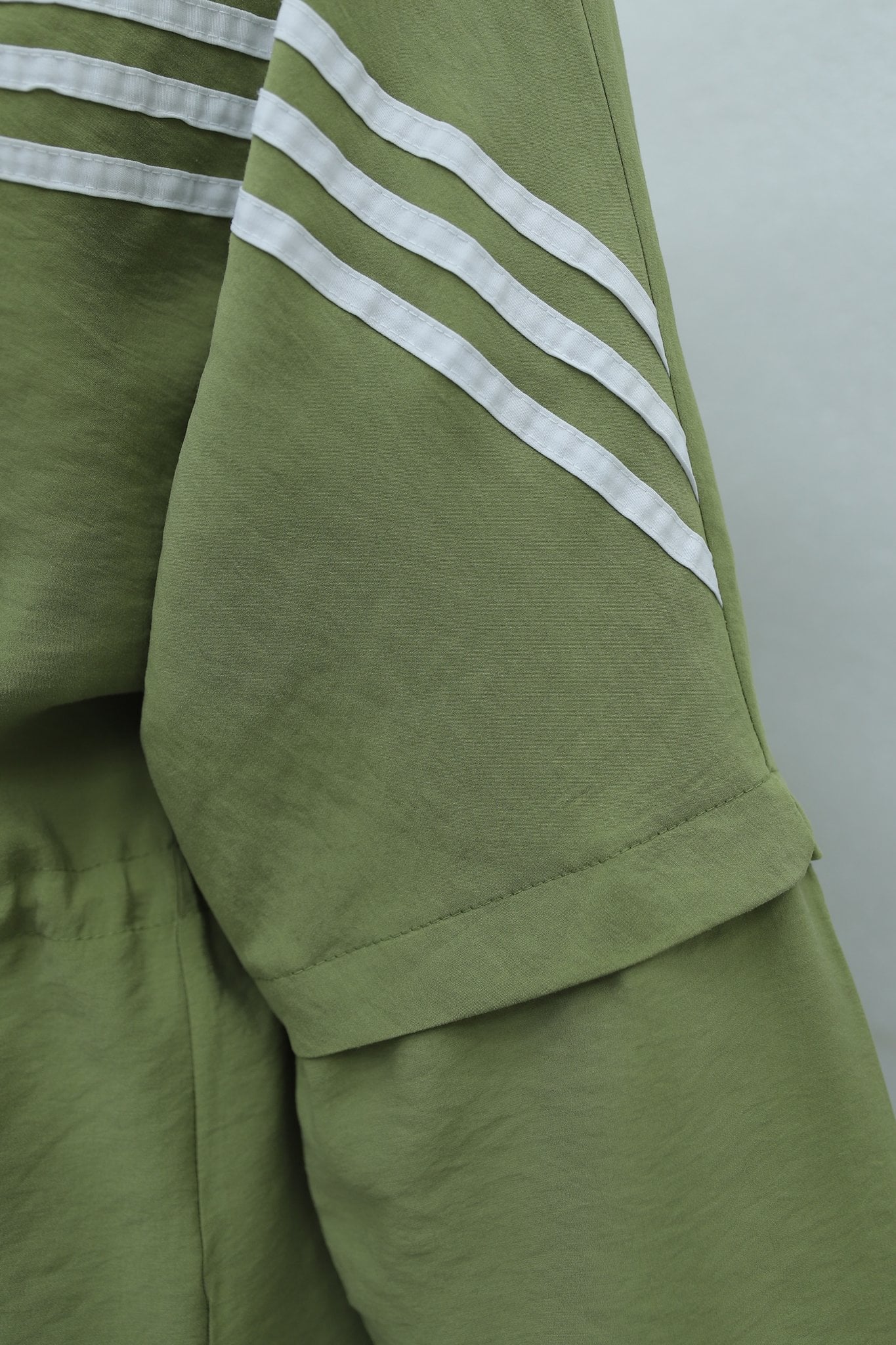 Collar Striped Tracksuit with Elasticated Waist and Cuffs - Olive Green - Podyumplus - by Peralane - photo 8