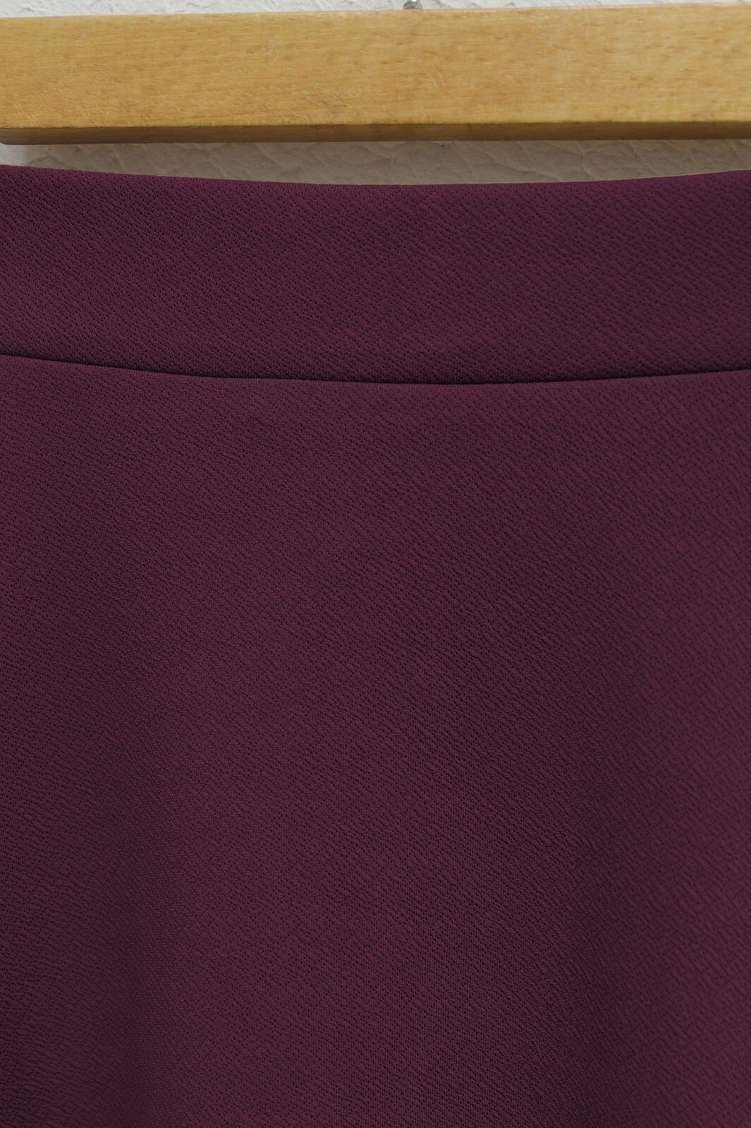 Burgundy Lycra Crepe Flared Maxi Skirt - Podyumplus - by Peralane - photo 11