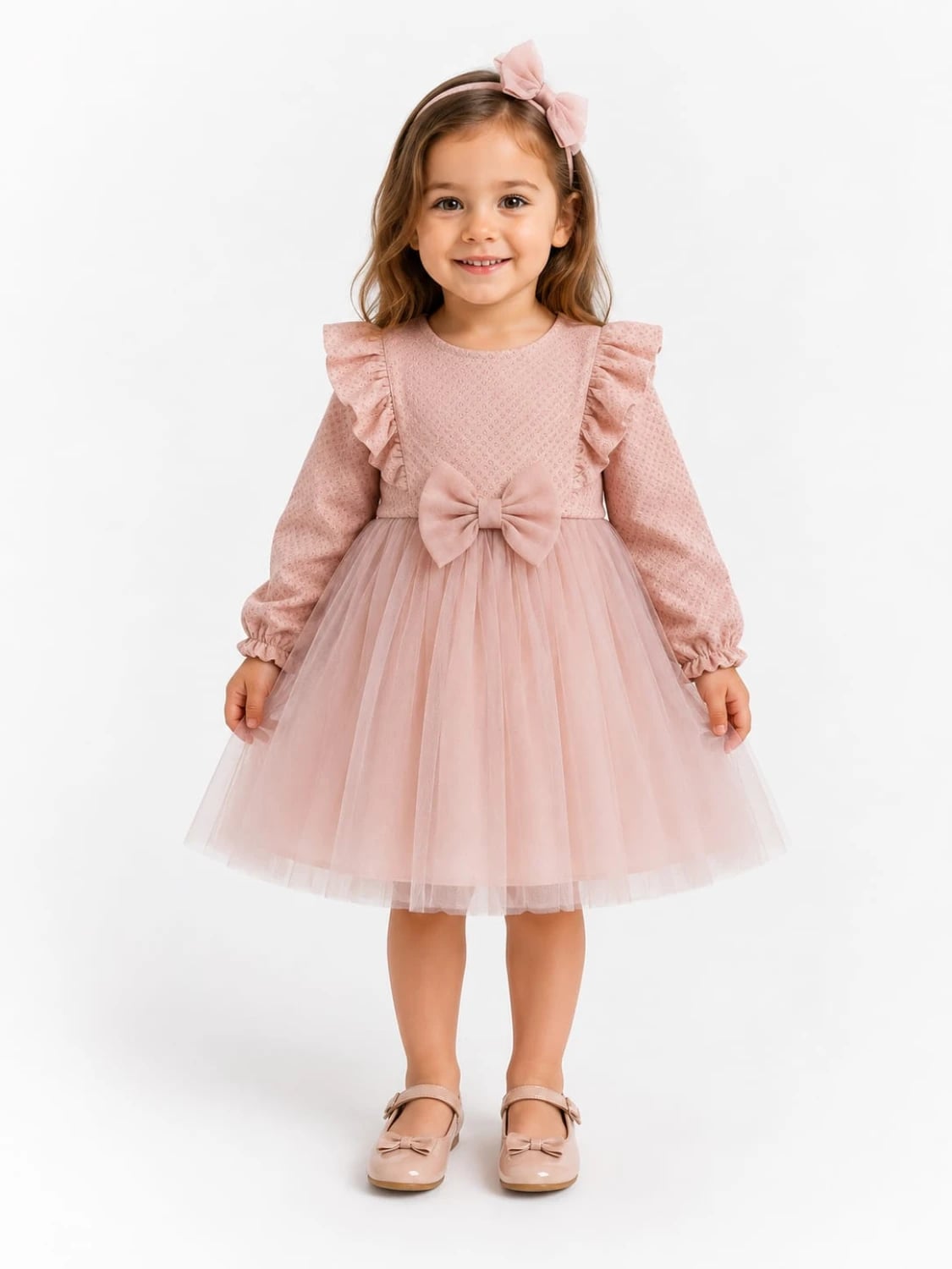 Ruffled Tulle Baby Dress - 1044 - Serkon Baby - by Peralane