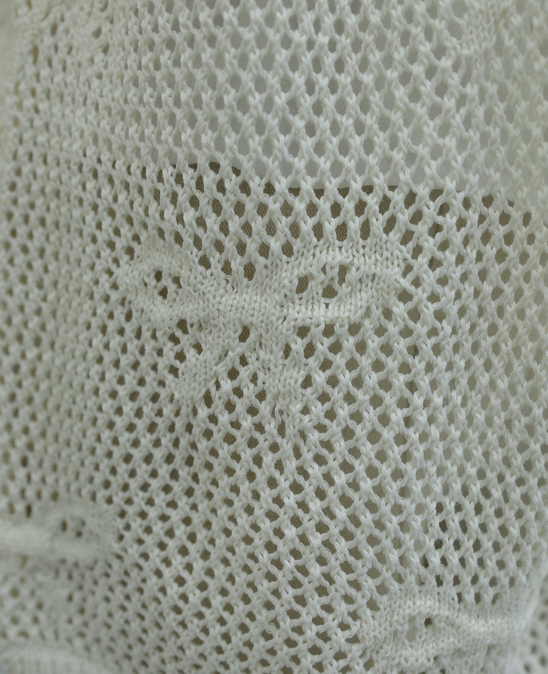Bow Pattern Open-Knit Cardigan - White - Podyumplus - by Peralane - photo 6