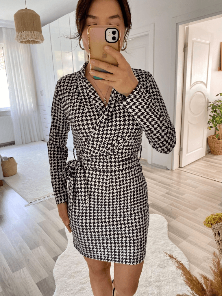 Women's Long Sleeve Wrap Blazer Mini Dress with Belt - Janes - by Peralane - photo 11