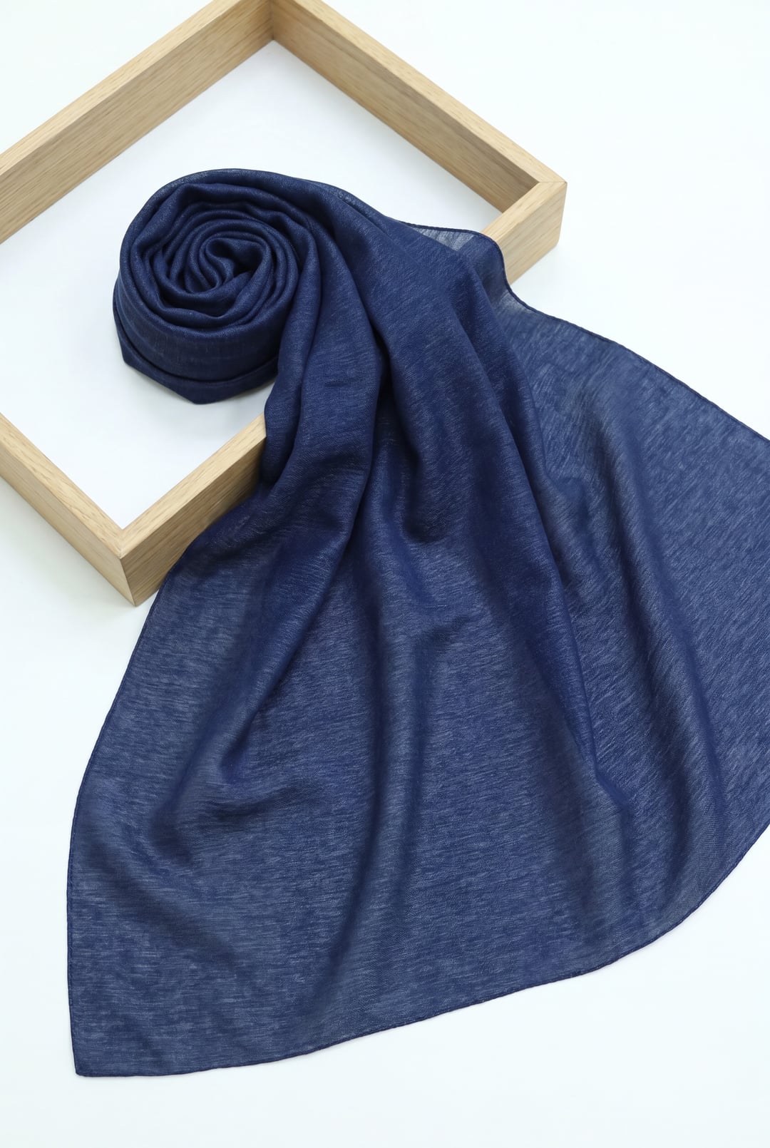 Sequin Voile Shawl - Navy Blue - Podyumplus - by Peralane