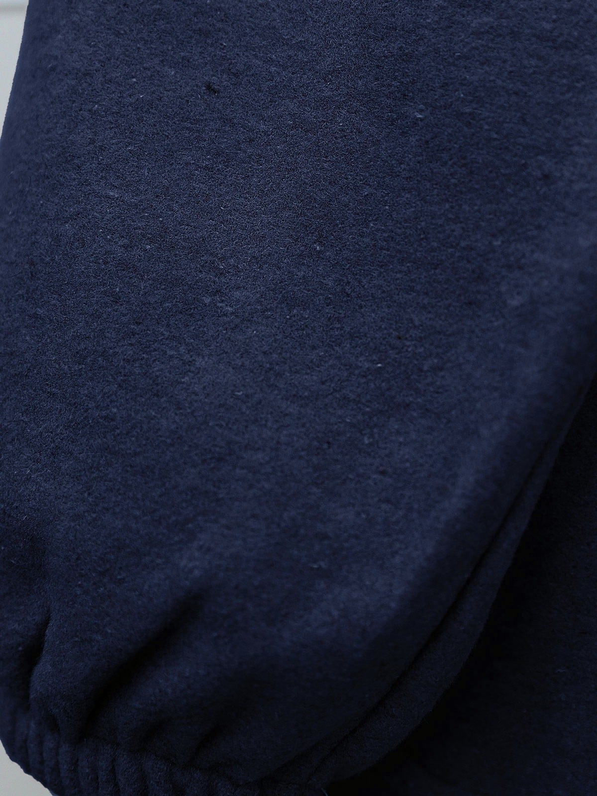 Navy Blue Zip-Up Fitted Coat Jacket with Elastic Cuffs and Button Flap Pockets - Podyumplus - by Peralane - photo 5