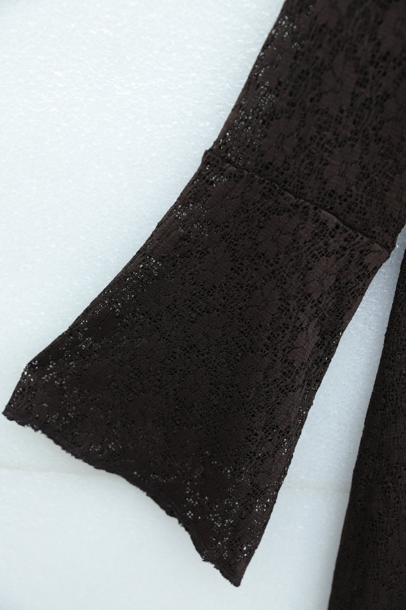 Round Neck Belted Lined Lace Dress - Dark Brown - Podyumplus - by Peralane - photo 4