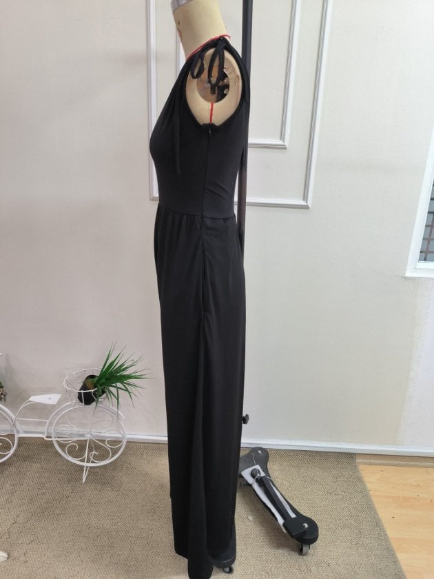Women's One-Shoulder Wide-Leg Jumpsuit with Tie Waist - Janes - by Peralane - photo 7