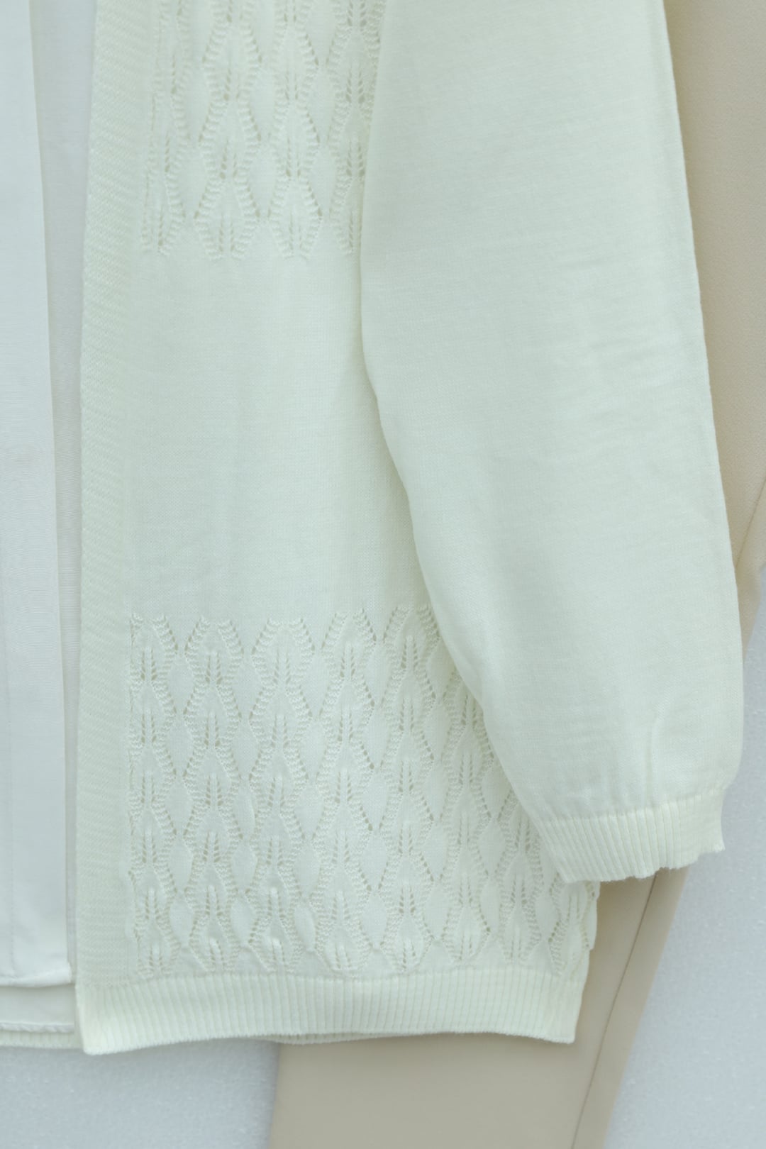 Araboy Openwork Knit Cardigan - Ecru - Podyumplus - by Peralane - photo 5