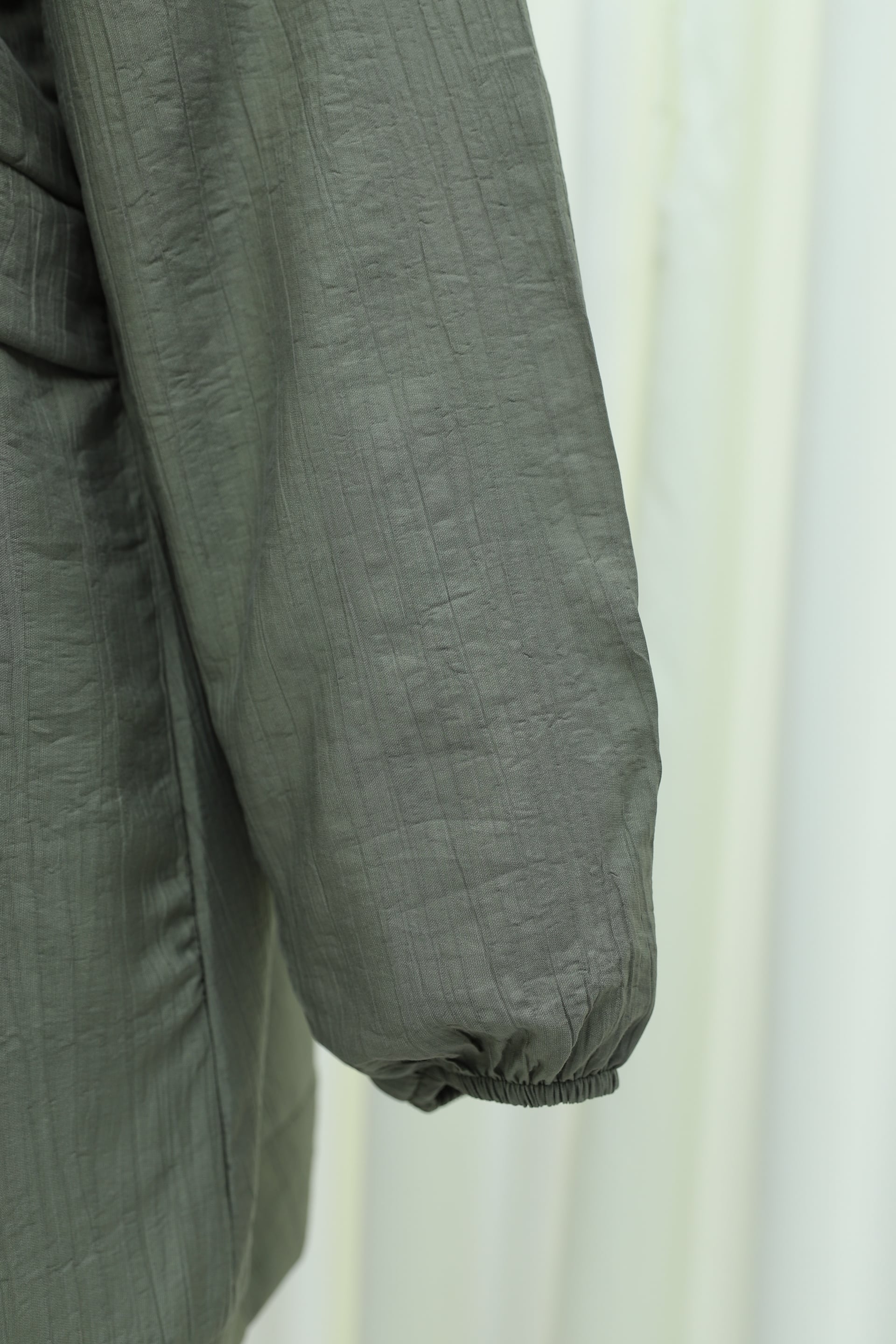 Hooded Zip-Up Trousers Set with Scarf - Olive Green - Podyumplus - by Peralane - photo 6