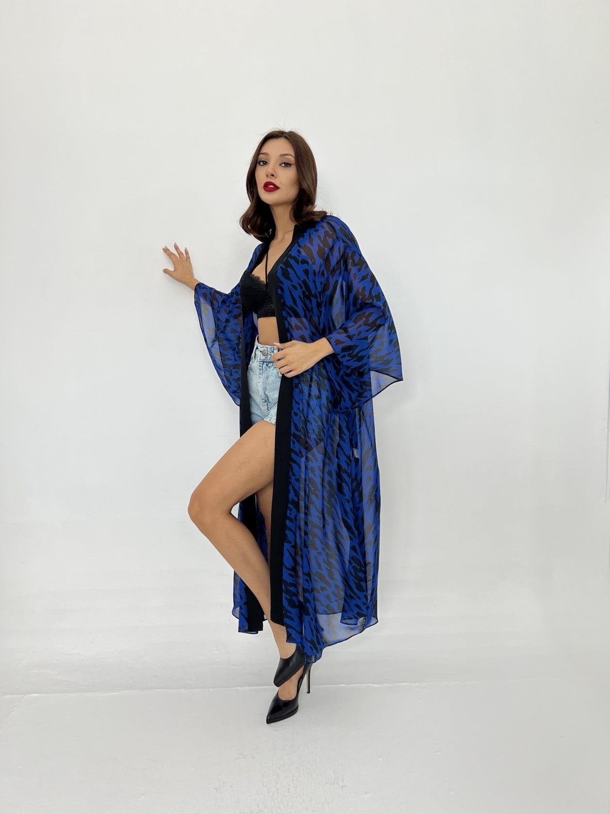 Women's Chiffon Kimono with Animal Print - Padova - Fame - by Peralane - photo 2