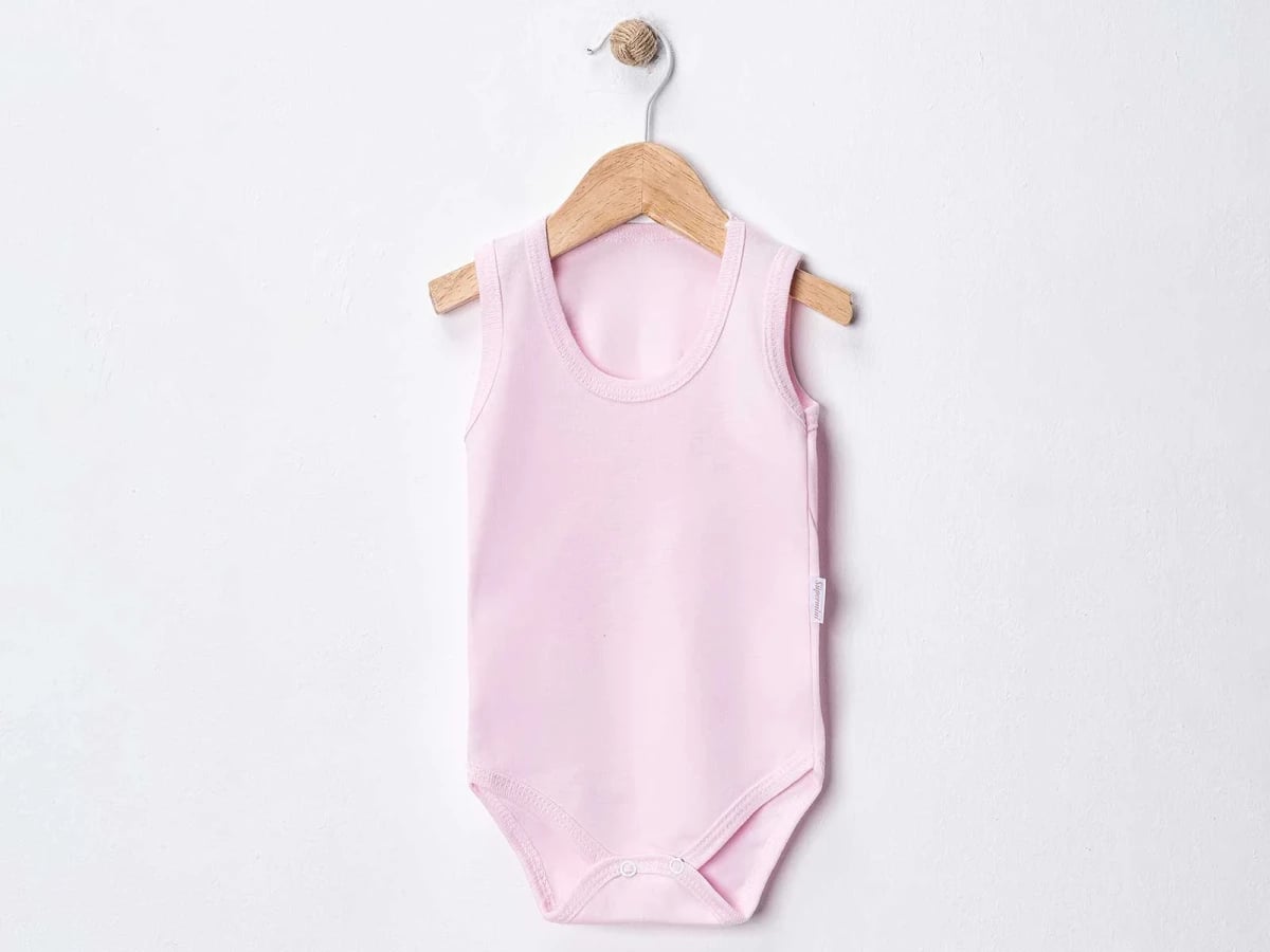 Baby Snap Closure Bodysuit - Light Pink - Pack of 4 - Supermini - by Peralane