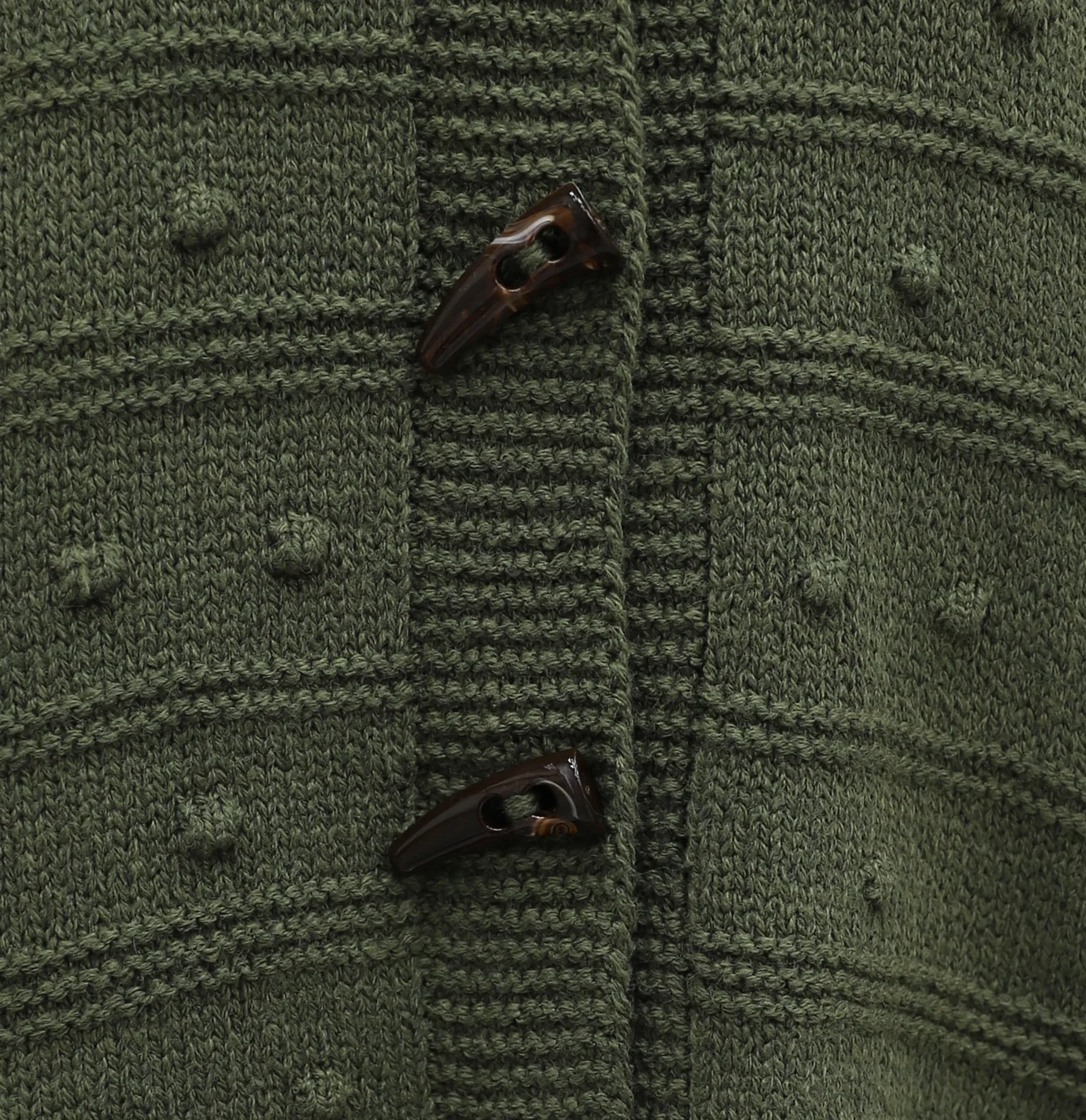 Ivory Button Pom-Pom Detail Slouchy Knit Cardigan - Olive - Podyumplus - by Peralane - photo 6
